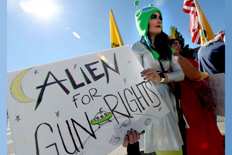 Longmont, Colorado gun rights protest