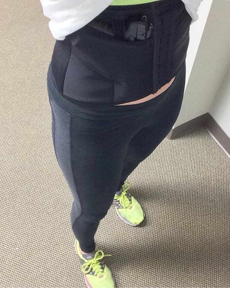 women concealed carry exercise pants leggings holster running