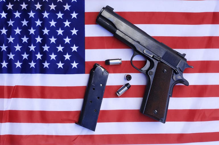 Flag gun american