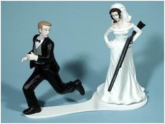 don't marry a bride who shoots at you