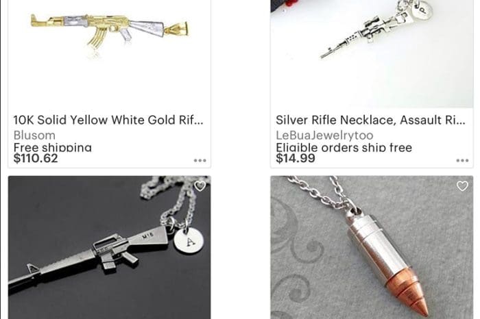 gun gifts for women jewelry necklace pendant charm