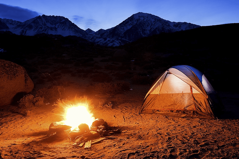 camping tent gunfire