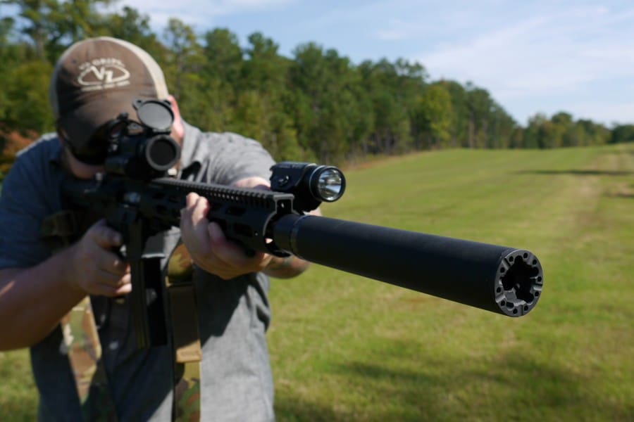 AR-15 rifle suppressor silencer