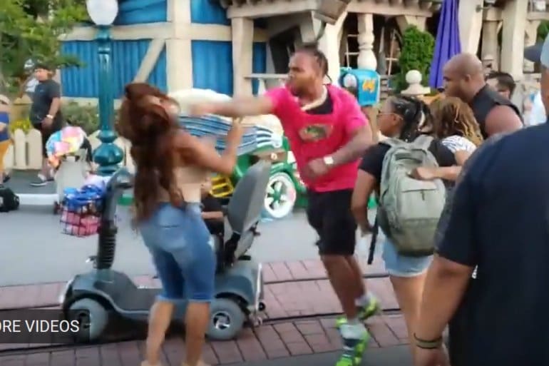 Disneyland fight brawl