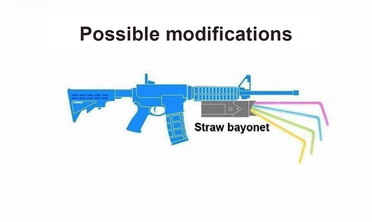 AR-15 Picatinny straw dispenser