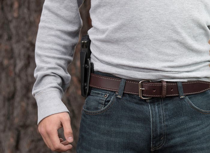 amish leather gun belt