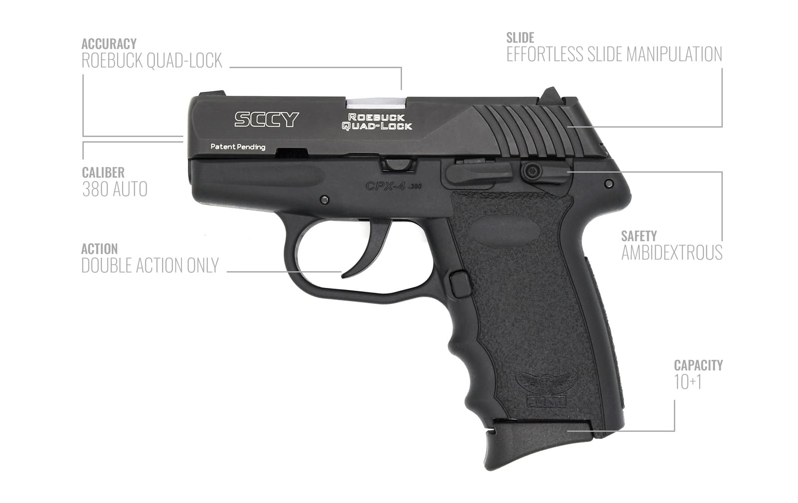 sccy cpx-4 .380 auto pistol