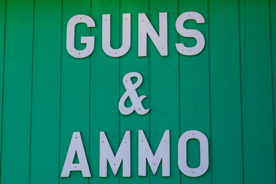 Guns And Ammo Sign