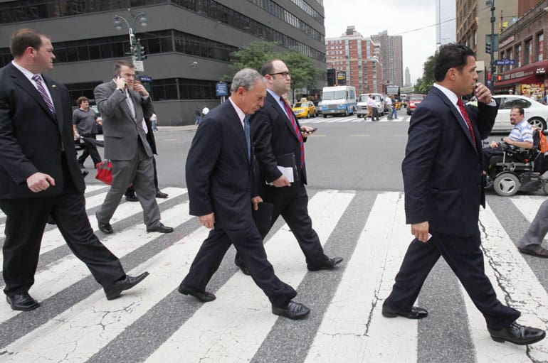 michael bloomberg security detail armed