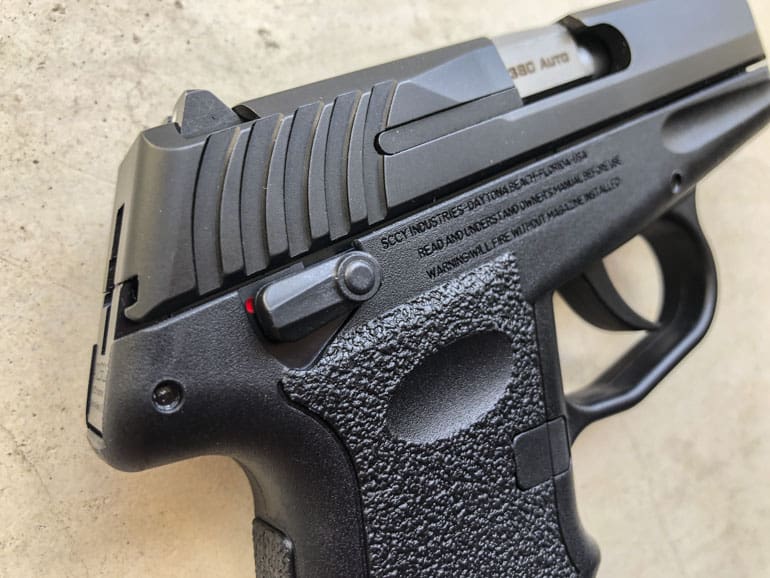 SCCY CPX-4 .380 concealed carry pistol manual safety