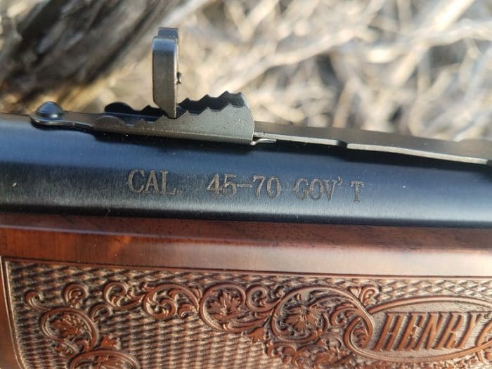 Henry Side Gate Loading Rifle rear sight (image courtesy JWT for thetruthaboutguns.com)