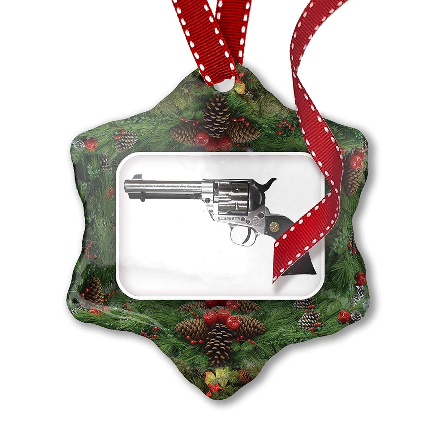 christmas gun ornament 