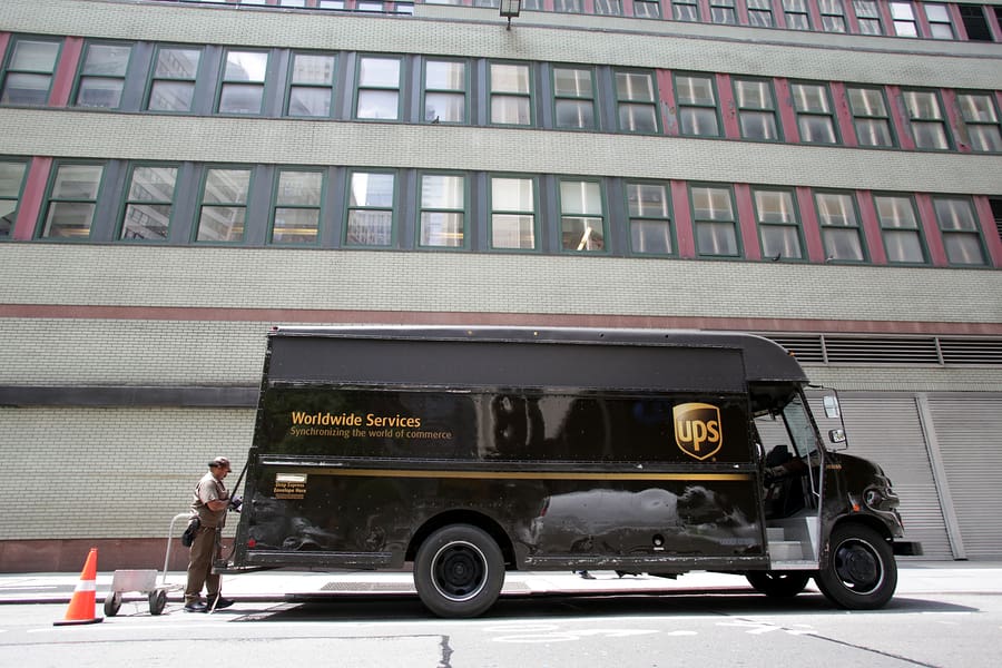 united parcel service UPS truck delivery