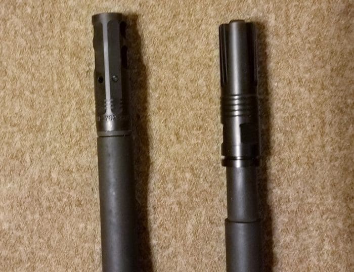 FN SCAR barrel contours, 6.5CM left, .308Win right. (image courtesy JWT for thetruthaboutguns.com)
