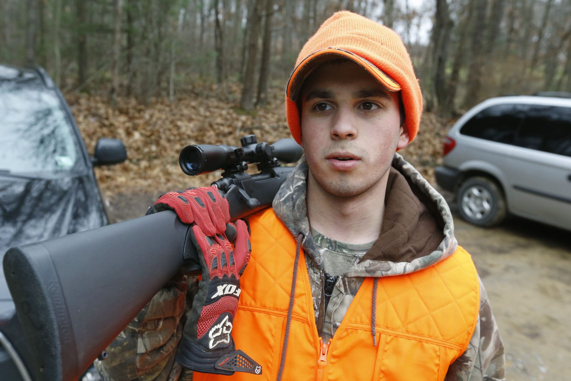 Hunting rifle hunter orange