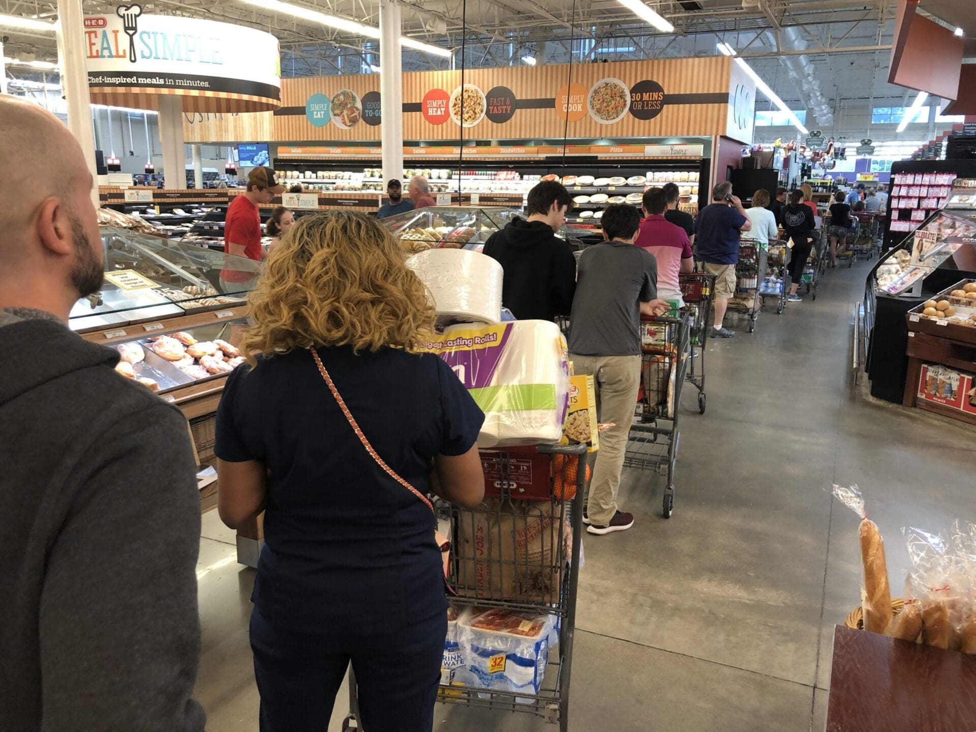 grocery store line austin HEB