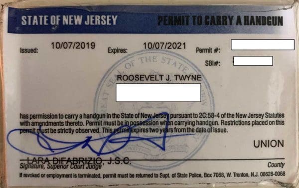 New Jersey carry permit