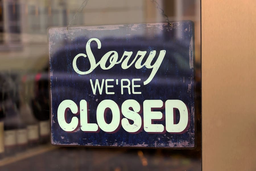 sorry we're closed