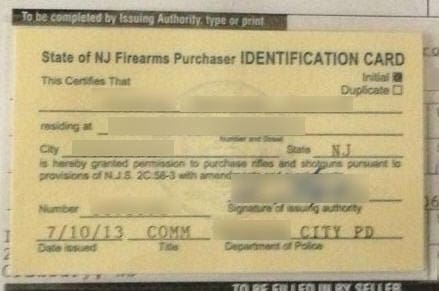 new jersey firearms purchaser ID card