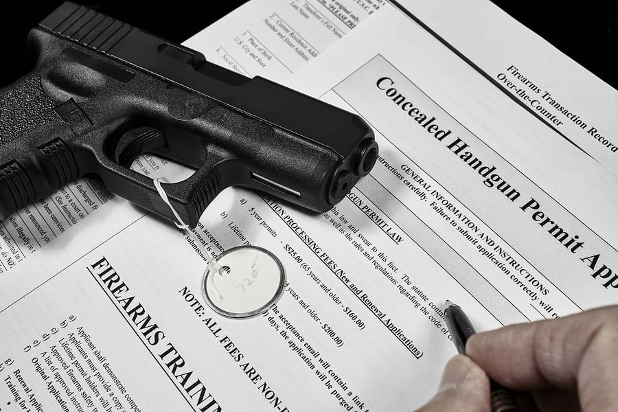 gun and permit application documents