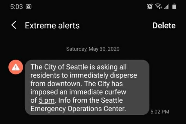 Seattle riot curfew