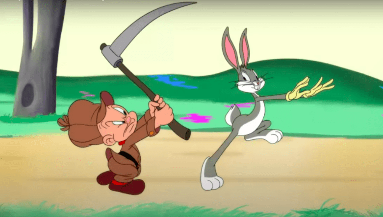 HBO Elmer Fudd Bugs Bunny Looney Tunes scythe gun