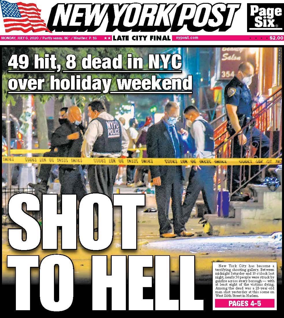 New York Post shot to hell