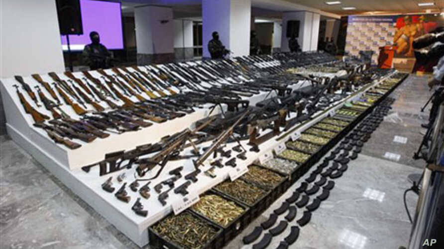 Mixican drug cartel seized guns firearms