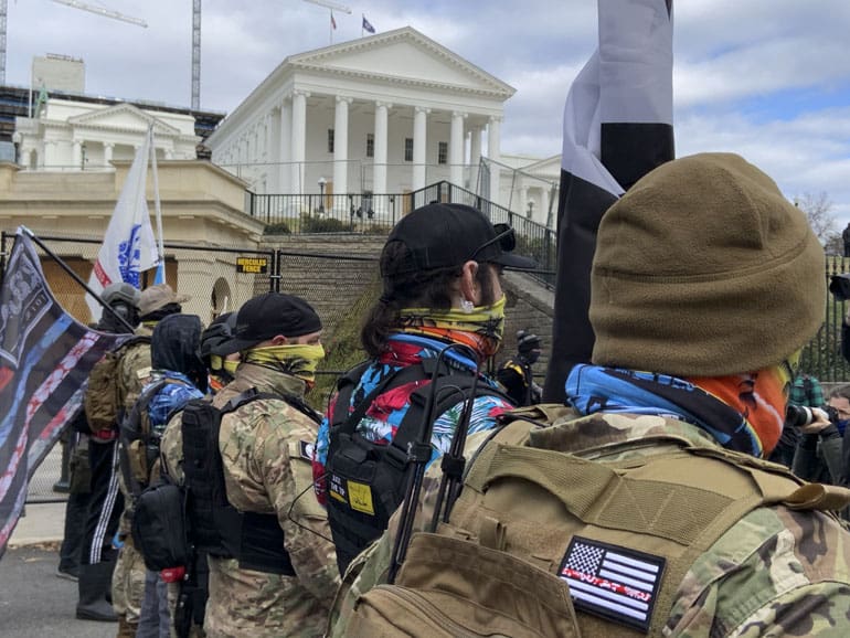 Richmond gun rights protest vcdl caravan militia