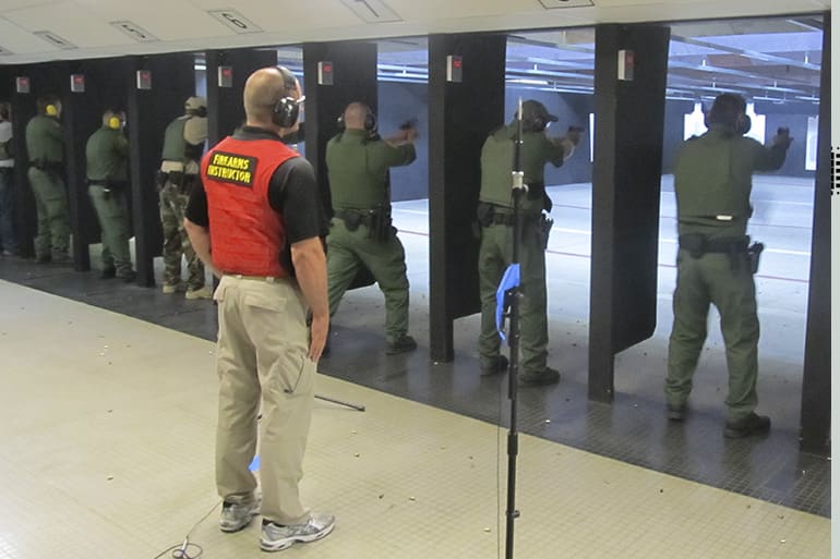 police training range shooting