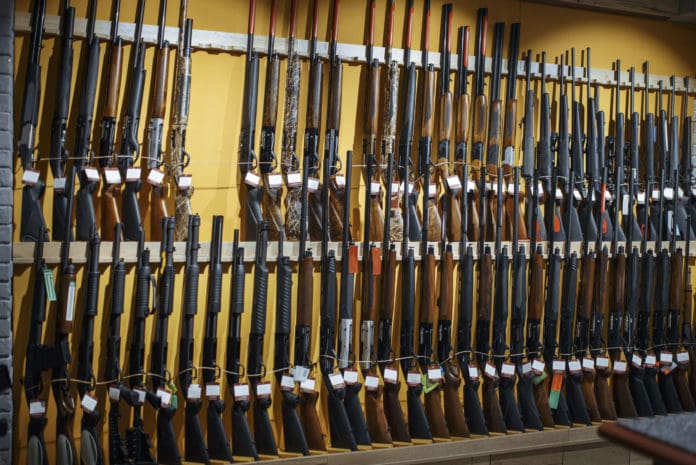 rifles gun store display guns
