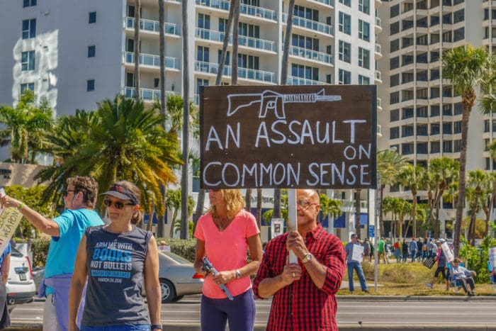 gun control assault weapons ban protest sign