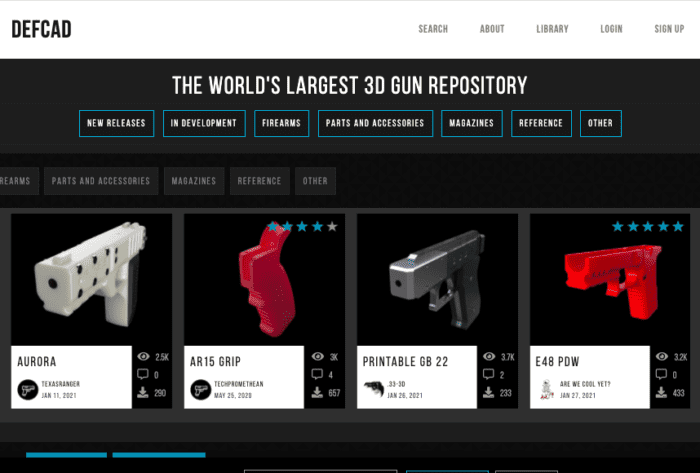 Defense Distributed DEFCAD 3D gun files
