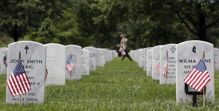 Arlington Cemetery Memorial Day Flags