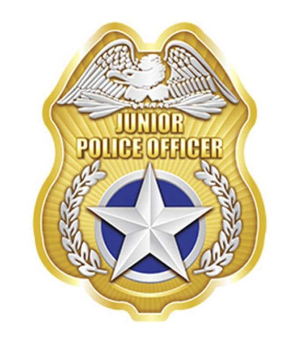 Junior police officer badge sticker