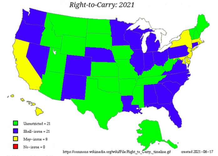 Constitutional carry map gif