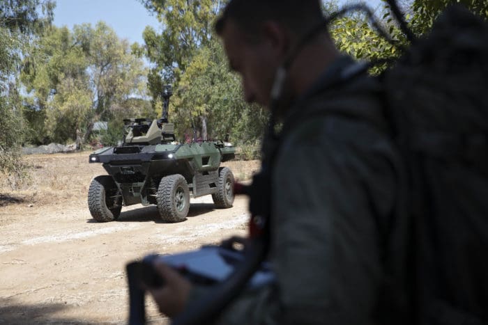 Israel israeili armed robots IDF border gaza 