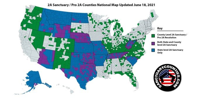 2A sanctuary map national sanctuarycounties.com