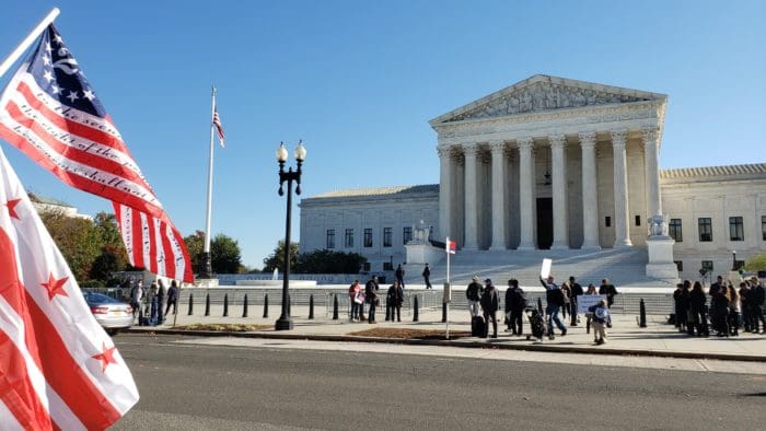 Supreme Court protest demonstration