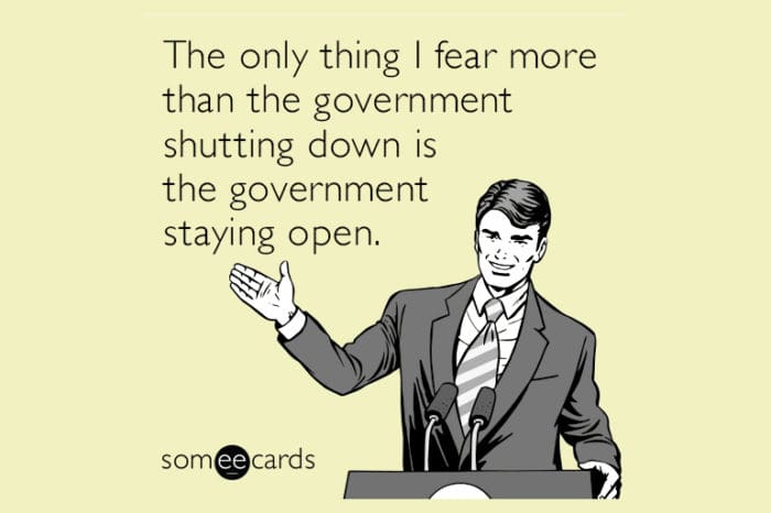 government shutting down shutdown