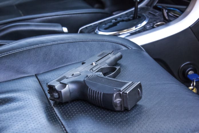 Gun pistol car seat