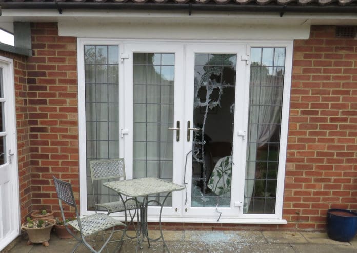 Patio,Doors,Smashed,During,A,House,Robbery
