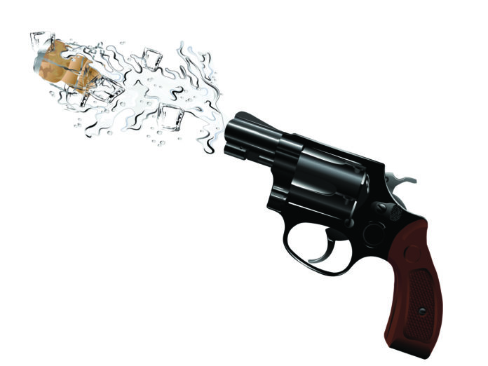 Champaign gun revolver cork