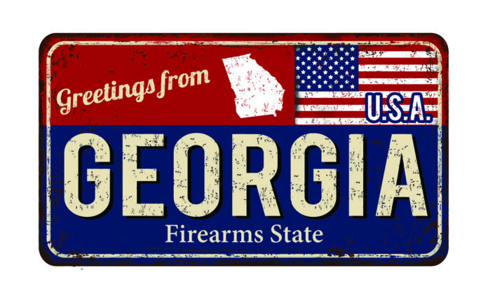 georgia guns firearms license plate