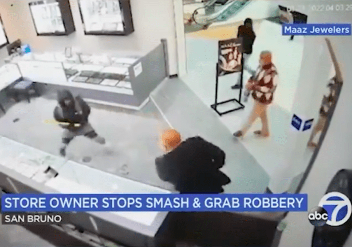 Smash and grab robbery jewelry store san bruno