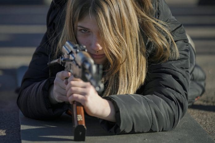 Ukraine citizen rifle gun firearm weapon AK