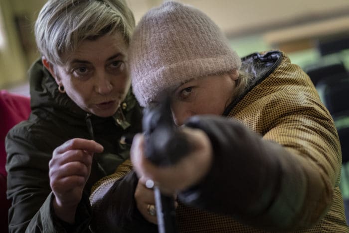 Russia Ukraine War civilian gun guns training