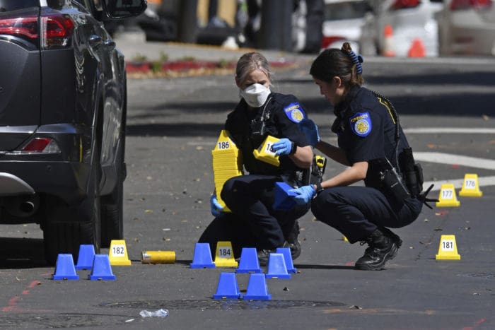 Sacramento crime scene mass shooting investigation