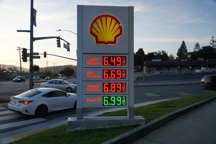 gas gasoline price sign