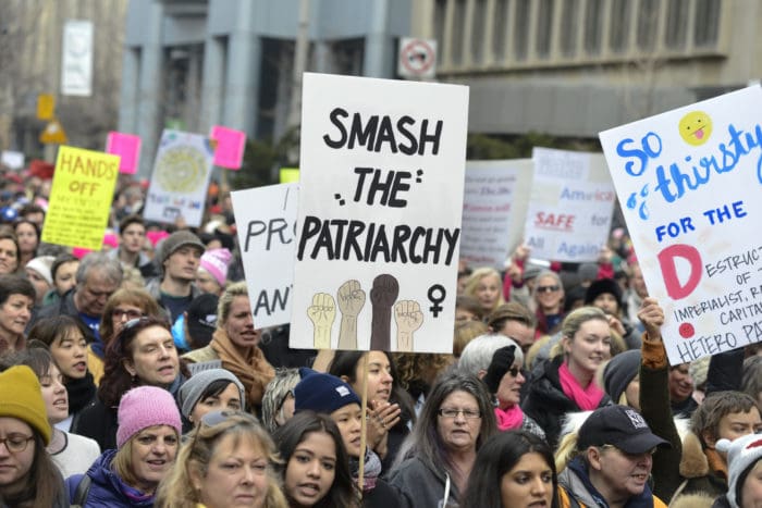 smash the patriarchy protest leftist 